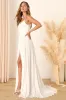 Romantic Inspiration White Sleeveless Faux-Wrap Maxi Dress sold by Lulus