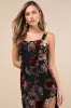 Blissful Evening Black Floral Velvet Burnout Maxi Dress sold by Lulus