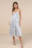 Marvelously Darling Light Blue Floral Tiered Backless Midi Dress sold by Lulus