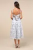 Marvelously Darling Light Blue Floral Tiered Backless Midi Dress sold by Lulus