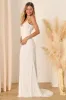Cherished Vow White Beaded Backless Mermaid Maxi Dress sold by Lulus