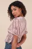 Irresistible Charisma Mauve Floral Peplum Crop Top sold by Lulus