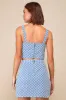 Sunny Concept Blue Embroidered High-Rise Mini Skirt sold by Lulus