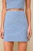 Sunny Concept Blue Embroidered High-Rise Mini Skirt sold by Lulus