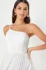 Wondrous Muse White Pleated One-Shoulder Midi Dress sold by Lulus