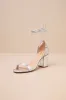 Kaira Silver Lace-Up Heels sold by Lulus
