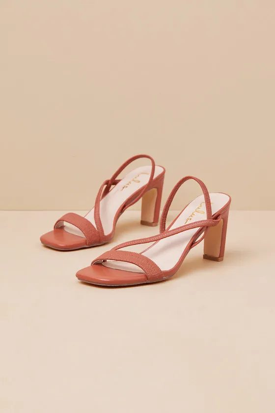 Capucine Terracotta Strappy Slingback High Heel Sandals sold by Lulus