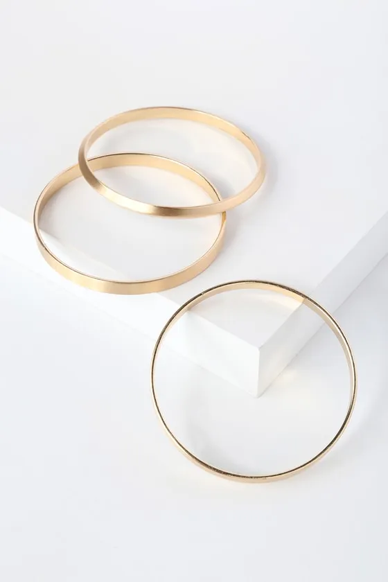 Claudine Gold Bangle Set sold by Lulus