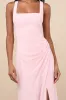 Glamorous Disposition Light Pink Ruched Maxi Dress sold by Lulus