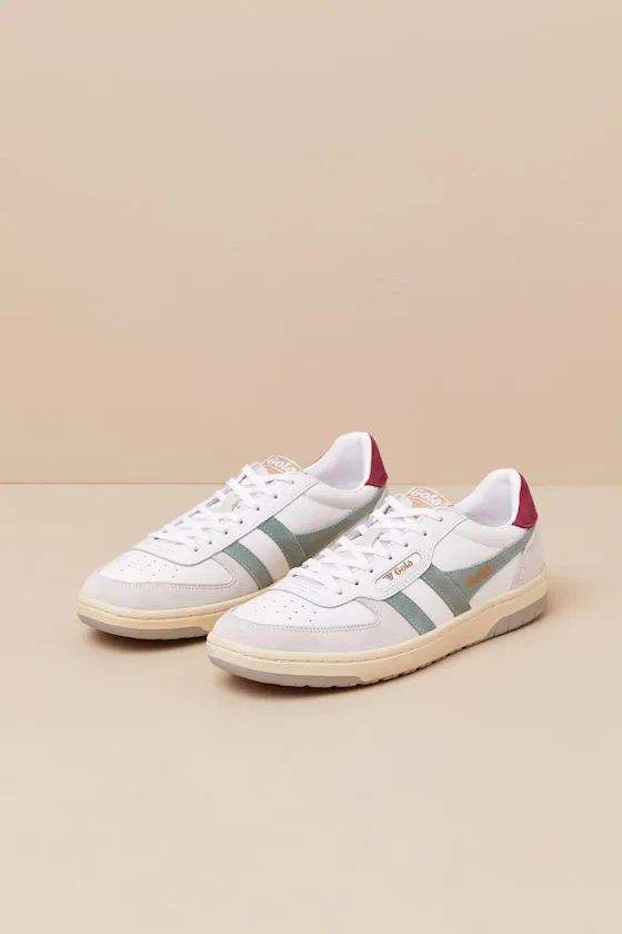 Hawk White and Green Mist Color Block Suede Sneakers sold by Lulus product image thumbnail 3