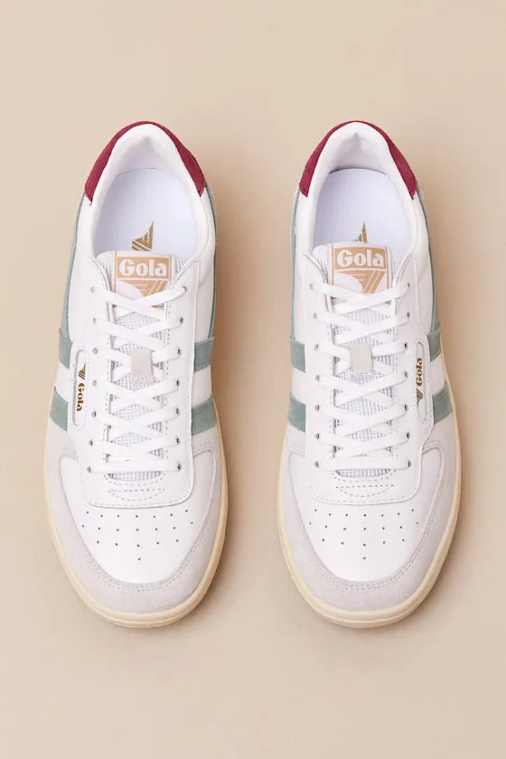 Hawk White and Green Mist Color Block Suede Sneakers sold by Lulus product image thumbnail 4