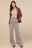 Pivotal Poise Beige Houndstooth High-Rise Straight Trousers sold by Lulus