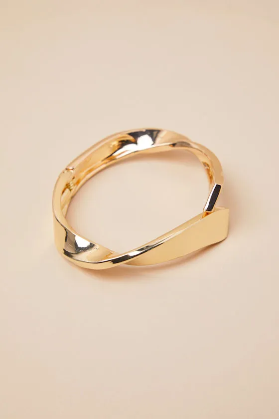 Bold Mode Gold Twisted Cuff Bracelet sold by Lulus product image thumbnail 4