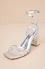 Tinslie Silver Metallic Strappy High Heel Sandals sold by Lulus