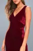 Crushin' It Burgundy Velvet Maxi Dress sold by Lulus