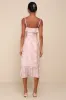 Cherished Sweetheart Dusty Pink Floral Bustier Midi Dress sold by Lulus