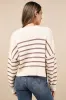 Comfortable Cuteness Cream and Mauve Striped Cropped Sweater sold by Lulus