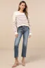 Comfortable Cuteness Cream and Mauve Striped Cropped Sweater sold by Lulus