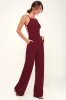 Something to Behold Burgundy Jumpsuit sold by Lulus
