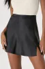 Flirty Days Black Satin Mini Skirt sold by Lulus