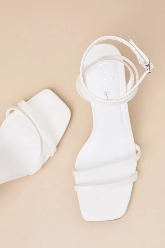 Tinslie White Strappy High Heel Sandals sold by Lulus product image thumbnail 4