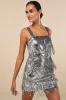 Fringe Fashion Silver Sequin Fringe Bodycon Mini Dress sold by Lulus