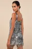 Fringe Fashion Silver Sequin Fringe Bodycon Mini Dress sold by Lulus