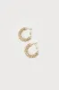 Sophisticated Glow Gold Rhinestone Hoop Earrings sold by Lulus