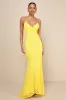 Perfect Enchantment Yellow Sequin Lace-Up Mermaid Maxi Dress sold by Lulus