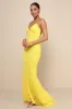 Perfect Enchantment Yellow Sequin Lace-Up Mermaid Maxi Dress sold by Lulus
