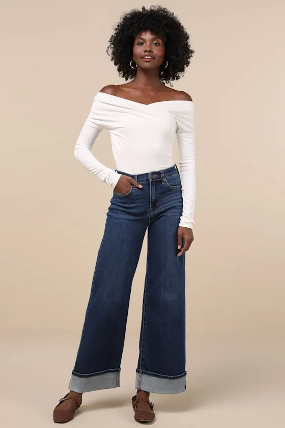 Designated Cutie Ivory Long Sleeve Surplice Top sold by Lulus product image thumbnail 2