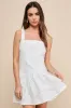 Exuberant Elegance White Jacquard Drop Waist Mini Dress sold by Lulus