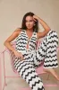 Anna Ivory and Navy Striped Crochet Swim Cover-Up Pants sold by Lulus