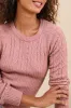 Cozy Aim Mauve Pink Cable Knit Ribbed Sweater Top sold by Lulus