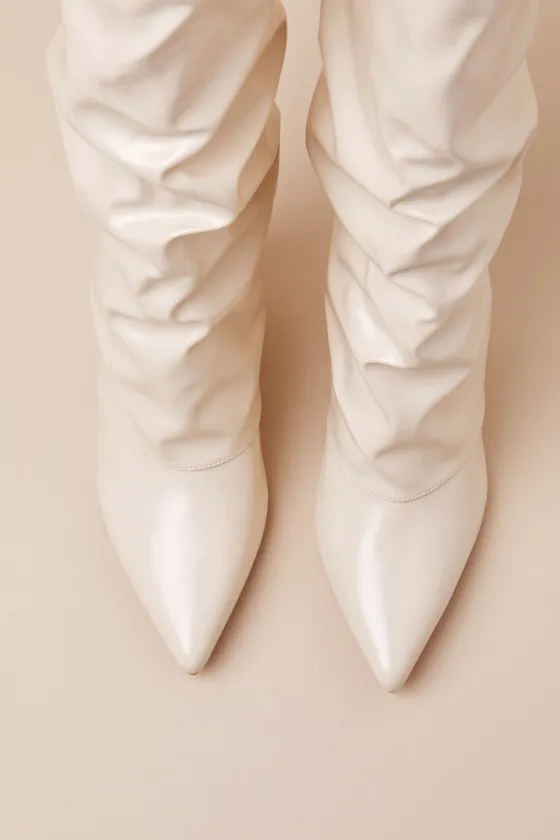 Teana Bone Fold-Over Knee-High Boots sold by Lulus product image thumbnail 4