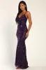 Photo Finish Purple Sequin Lace-Up Maxi Dress sold by Lulus
