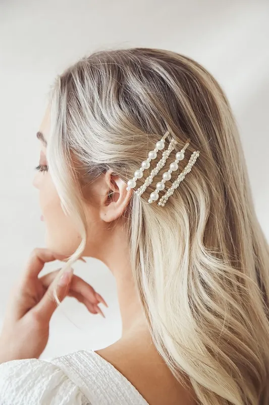 Exquisite Taste Gold and Pearl Hair Pin Set sold by Lulus