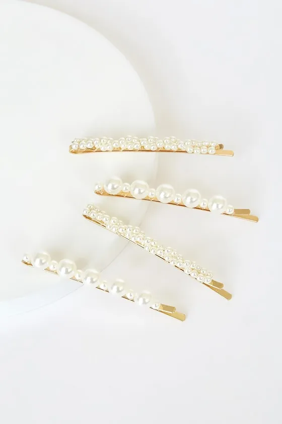 Exquisite Taste Gold and Pearl Hair Pin Set sold by Lulus product image thumbnail 2
