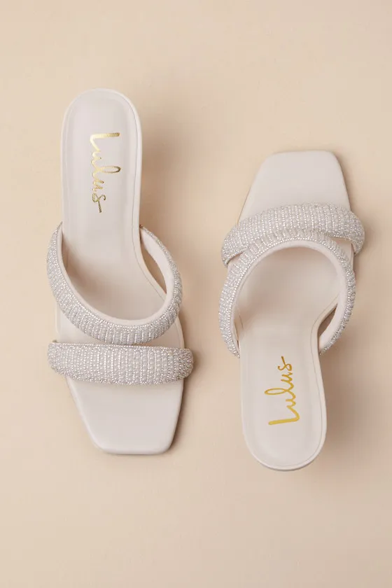 Altanna Ivory Pearl High Heel Slide Sandals sold by Lulus product image thumbnail 4