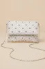 Sparkly Passion Silver Rhinestone Pearl Clutch sold by Lulus