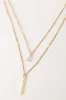 Simple Admiration Gold Rhinestone Layered Necklace sold by Lulus