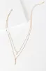 Simple Admiration Gold Rhinestone Layered Necklace sold by Lulus