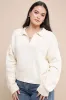Cozy Forecast Ivory Collared Pullover Sweater sold by Lulus