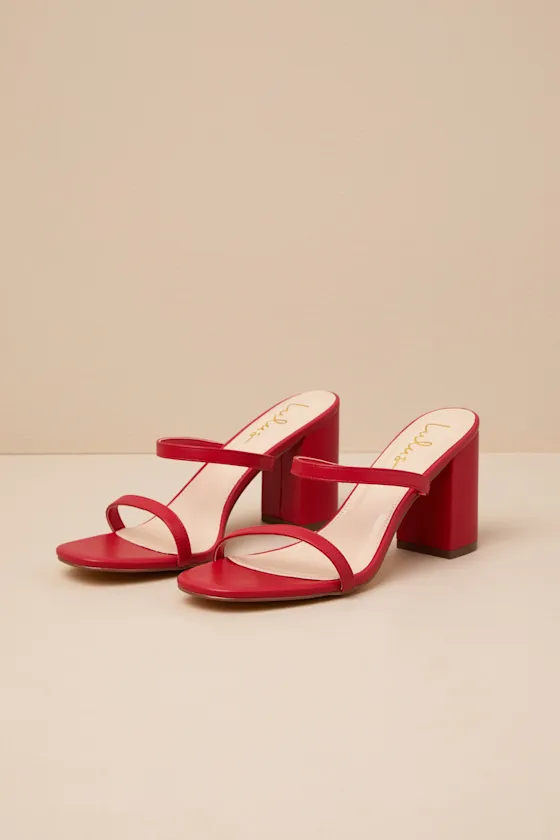 Ariellie Red High Heel Sandals sold by Lulus product image thumbnail 2