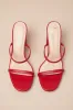 Ariellie Red High Heel Sandals sold by Lulus