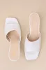 Maeler White Lace High Heel Slide Sandals sold by Lulus