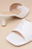 Maeler White Lace High Heel Slide Sandals sold by Lulus
