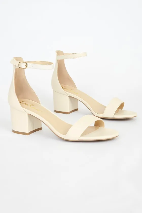 Harper Off White Ankle Strap Heels sold by Lulus product image thumbnail 2