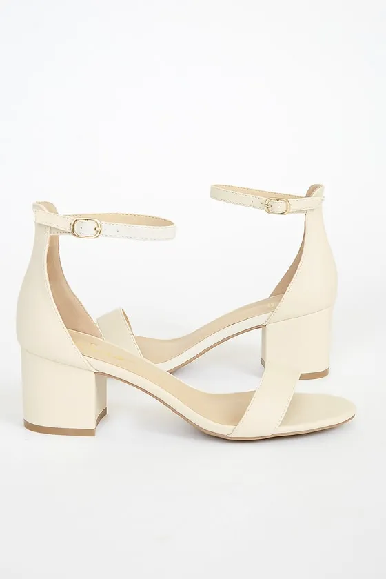 Harper Off White Ankle Strap Heels sold by Lulus product image thumbnail 3