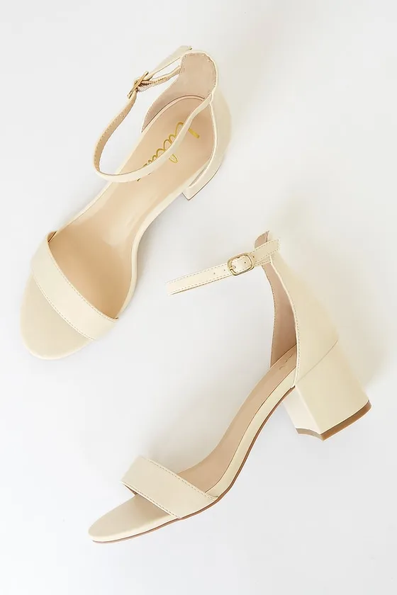 Harper Off White Ankle Strap Heels sold by Lulus product image thumbnail 4